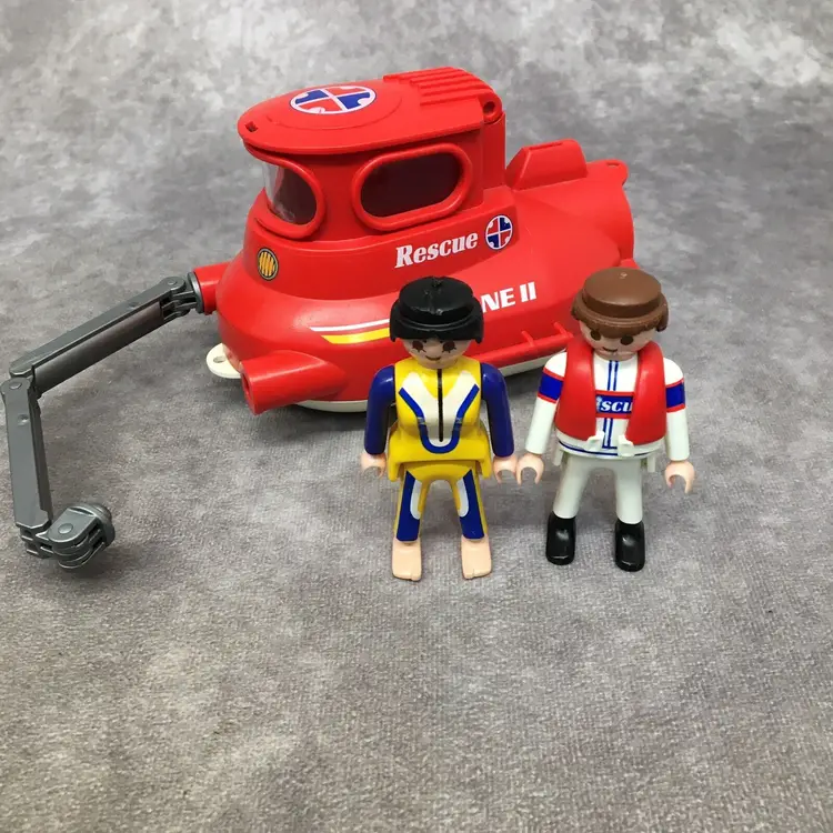 Playmobil Ariane II Rescue Sub- incomplete- Hair has some dents.