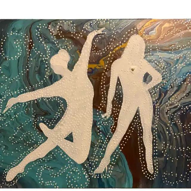 “Graceful Transformation” Inspired By My Classmate Who Danced For The San Francisco Ballet While Attending Berkeley On 24” By 30” Canvas Original Art Signed By Artist