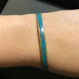 Vintage Alapaca Turquoise Bangle Bracelet