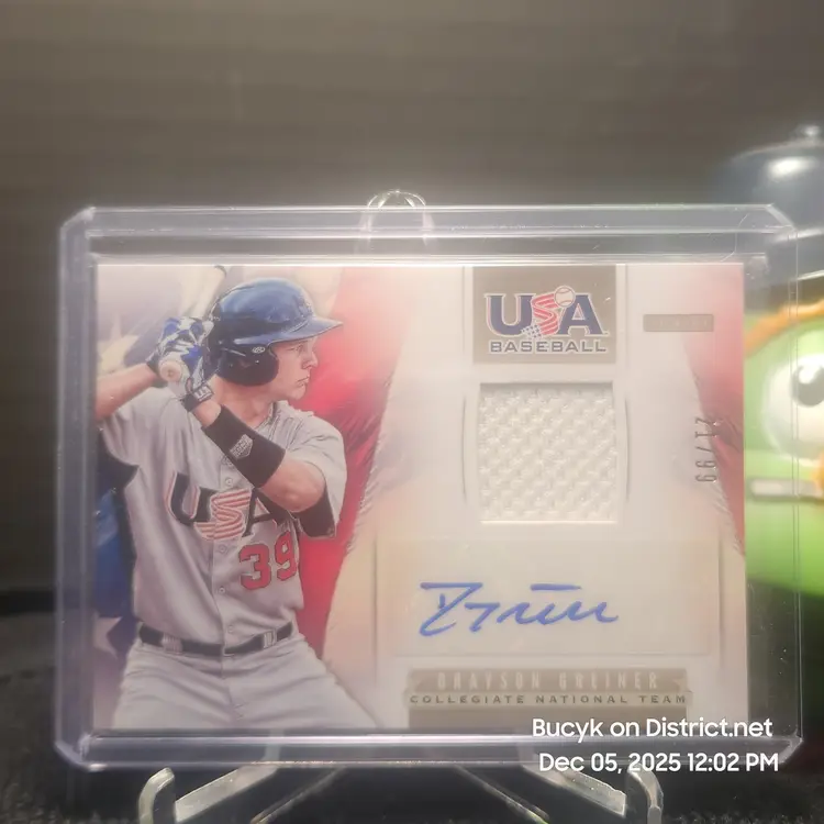 2013 Team USA Relic Auto - Grayson Greiner Detroit Tigers 21/99