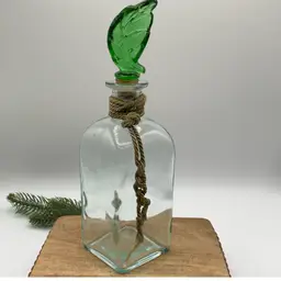 Italian Glass Bottle With Stopper