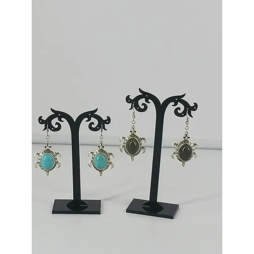 3 Pairs Gemstone Earrings