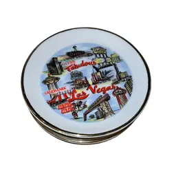 Set Of Fabulous Las Vegas Butter Pats Trinket Dishes (4)