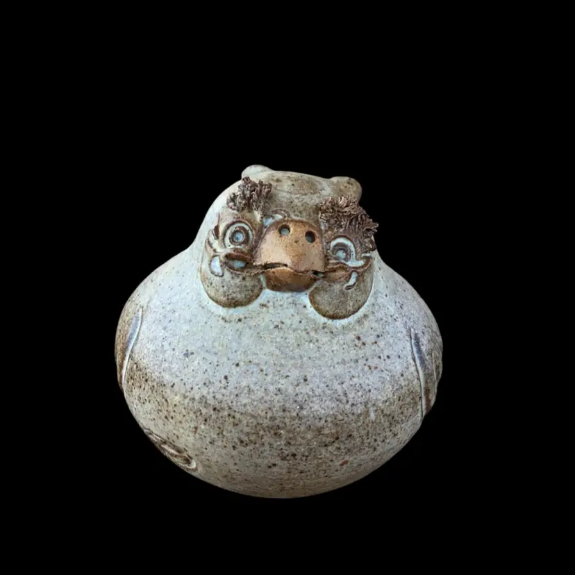 One Of A Kind Pottery Bird With Spaghetti Eyebrows By Ken Friesen