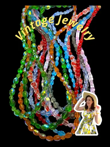 Vintage Glass & Crystal Jewelry & Vintage Sets ❤️Low Start Prices! 🥰