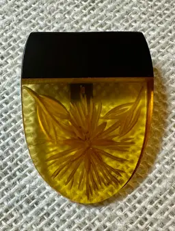 1930s Reverse Carved Bakelite Dress Clip