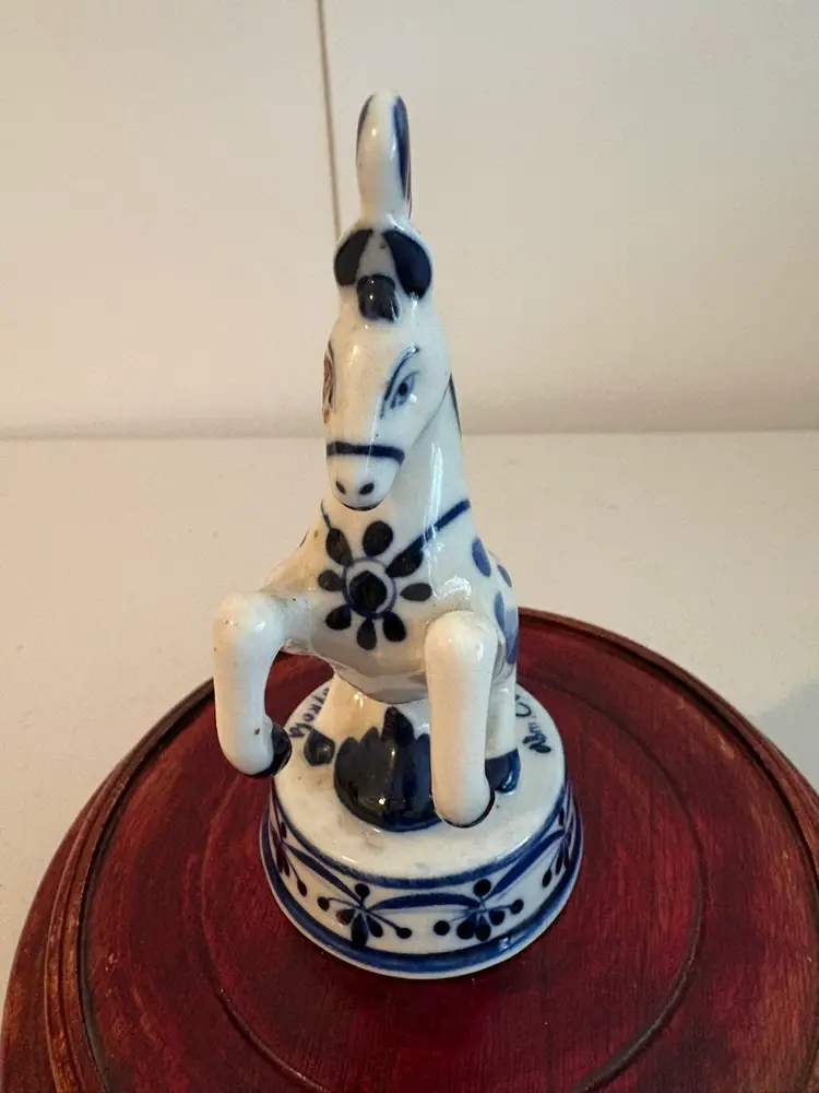 GZHEL 'Rearing Circus Horse' - Vintage Russia Porcelain Hand Painted Figurine