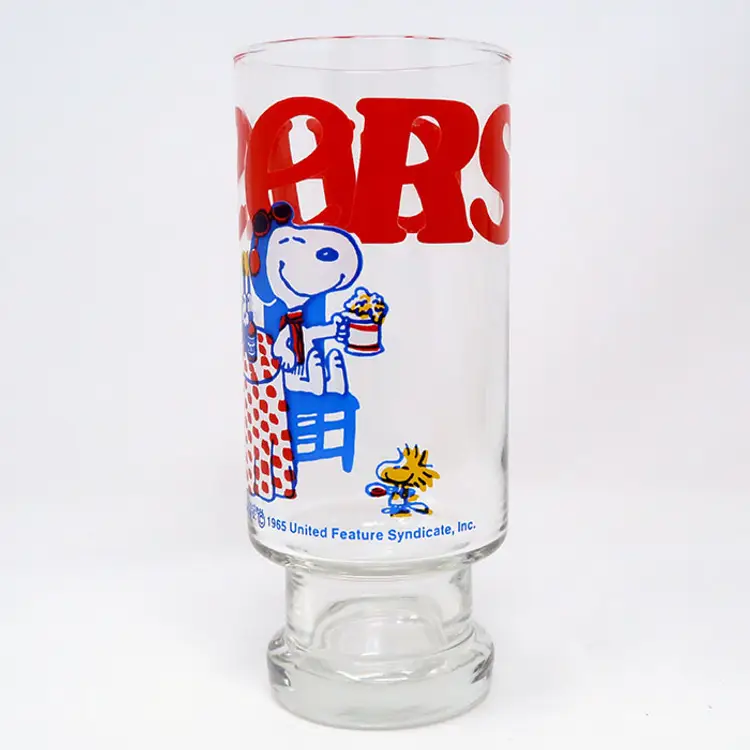 Snoopy Flying Ace Cafe Drinking Glass