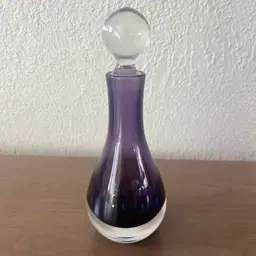 Amethyst Glass Perfume Bottle With Stopper