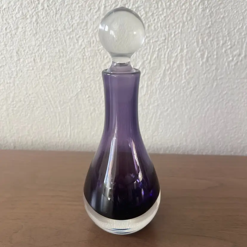 Amethyst Glass Perfume Bottle With Stopper
