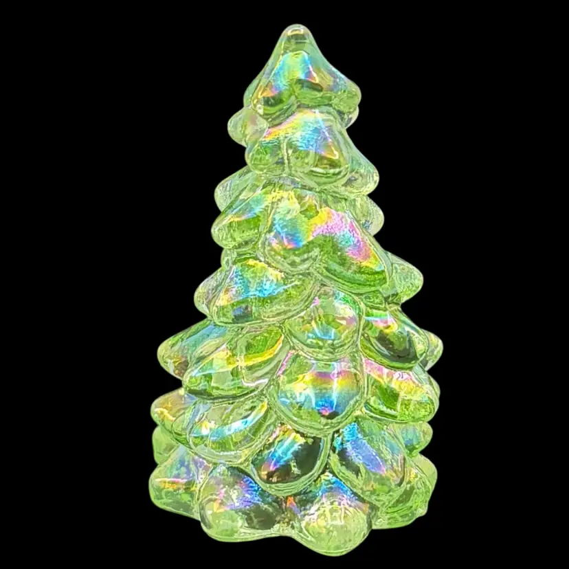 Mosser Glass Apple Green Carnival Tree
2.5” x 1.5”