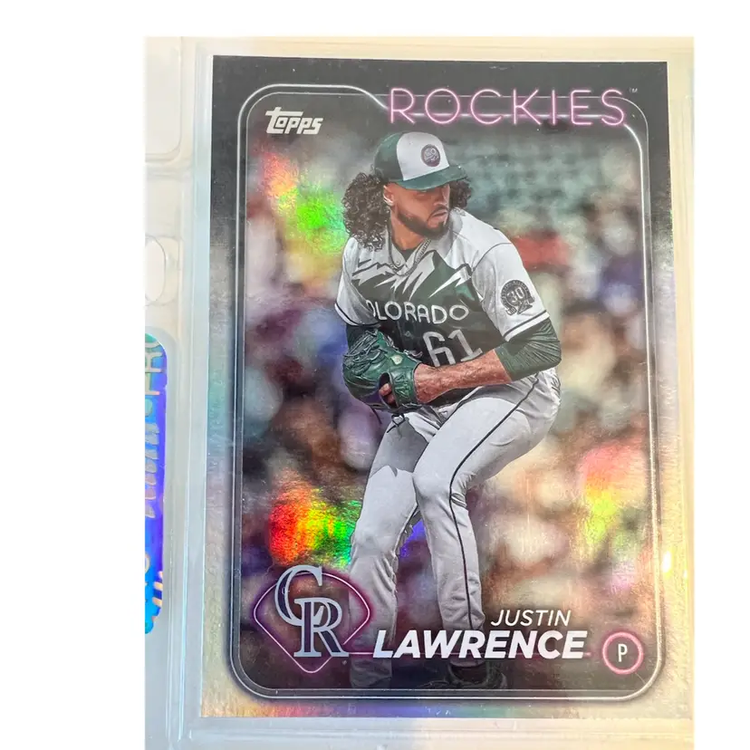 Justin Lawrence Rainbow Foil Colorado Rockies