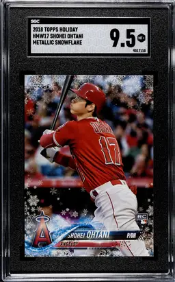 2018 Topps Holiday HMW17 Shohei Ohtani Metallic Snowflake SGC 9.5