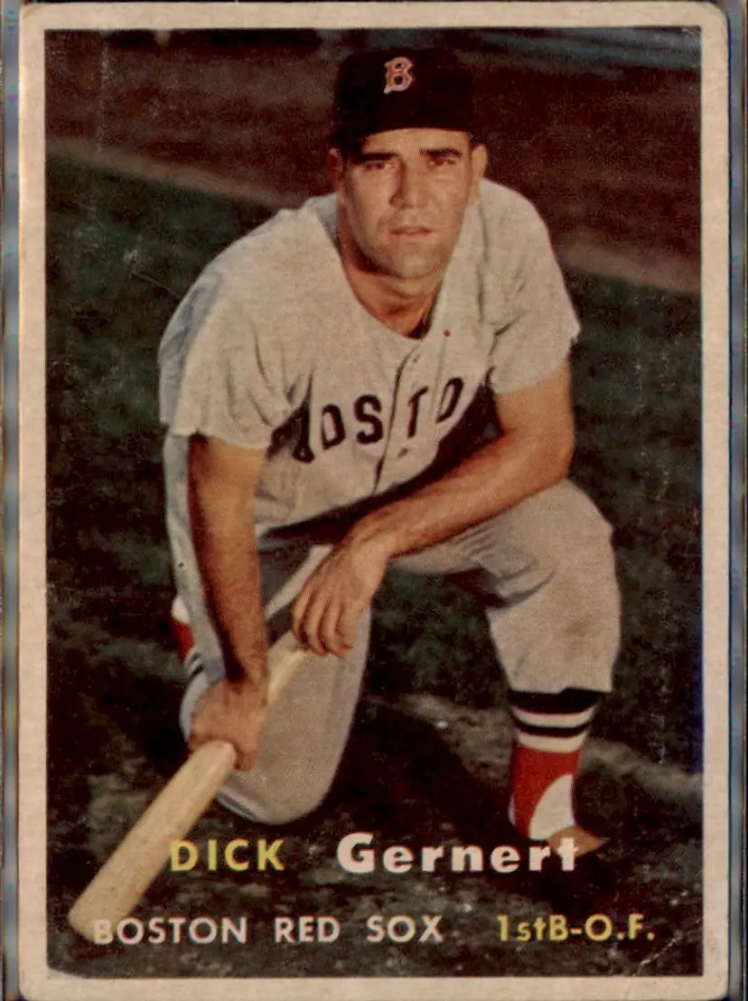 1957 Topps #202 Dick Gernert - ( pk1 ) - Boston Red Sox