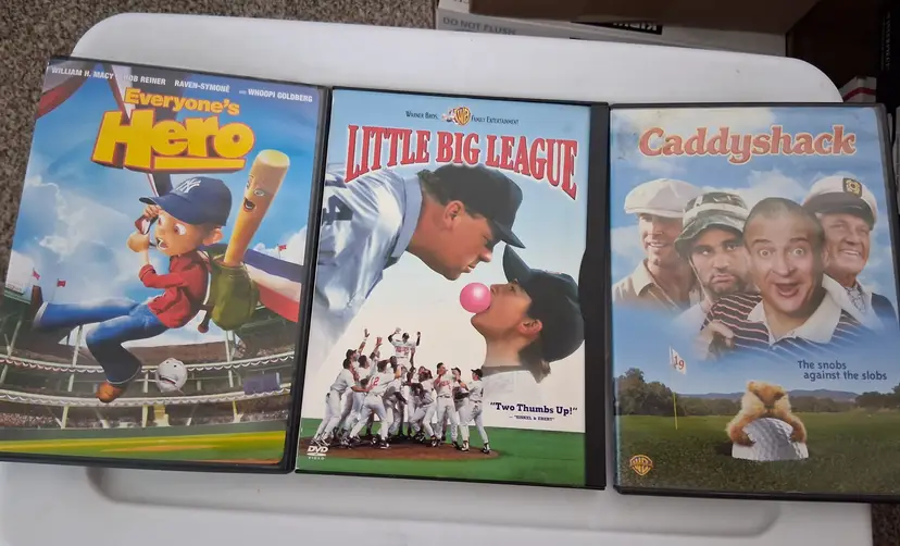 Classic Baseball Comedy DVD Collection ~ Everyone's Hero, Little Big League, Caddyshack