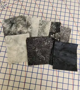 Set of 9 Batik Cotton Fat Quarters