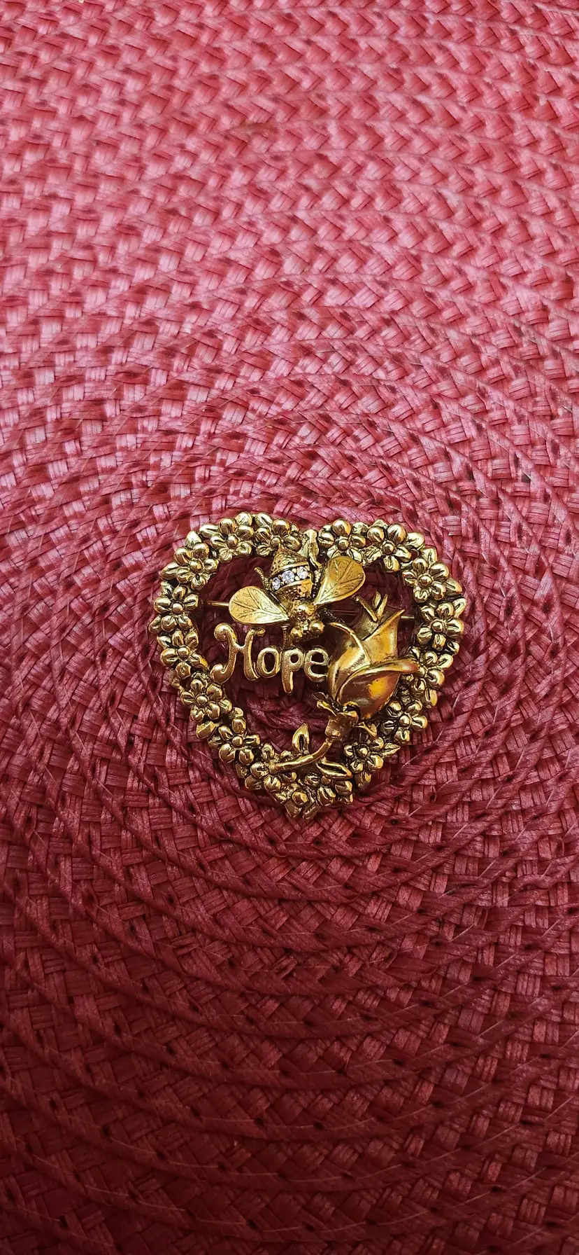 Golden Hope Heart Brooch Danecraft