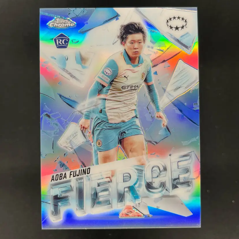 Aoba Fujino 2024/25 Topps Chrome UWCL Fierce Manchester City Soccer Card