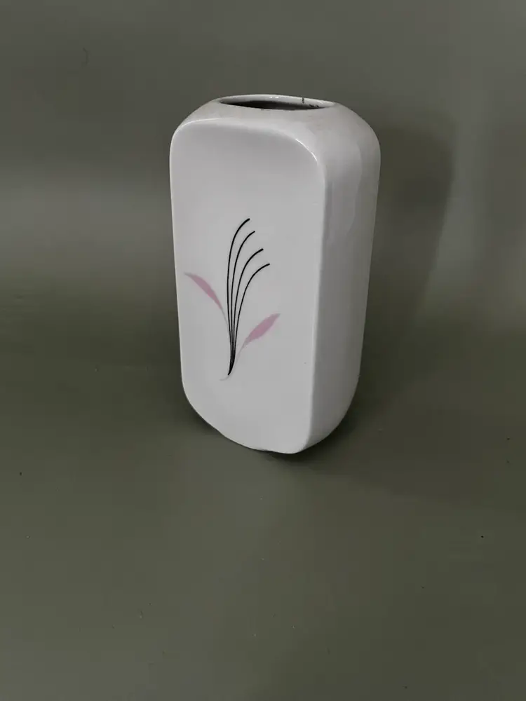 Vintage GDR Porcelain Vase, Mid Century Modern Bud Vase, 1950s East German Ceramic