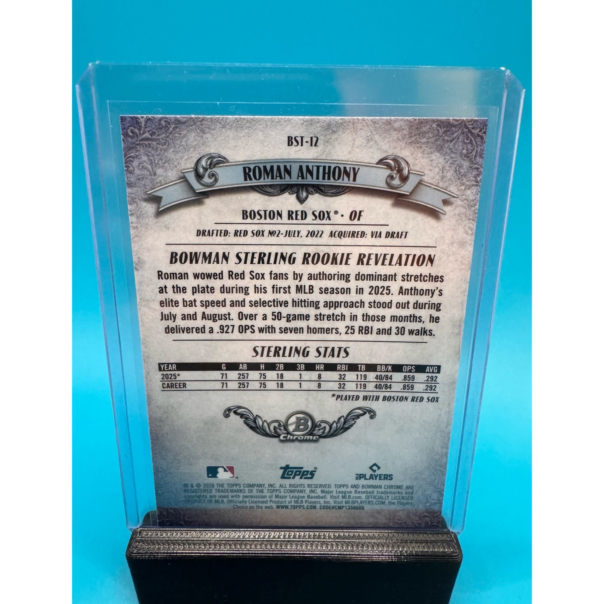 CHASING CARDBOARD · Roman Anthony Bowman Sterling Mojo Refractor