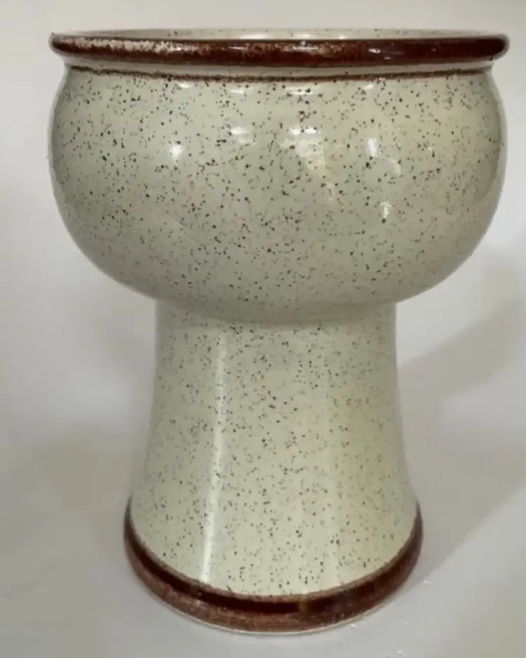 Vintage Denmark Pottery Face Vase, head vase, Planter VEB HALDENSLEBEN Woman With Necklace