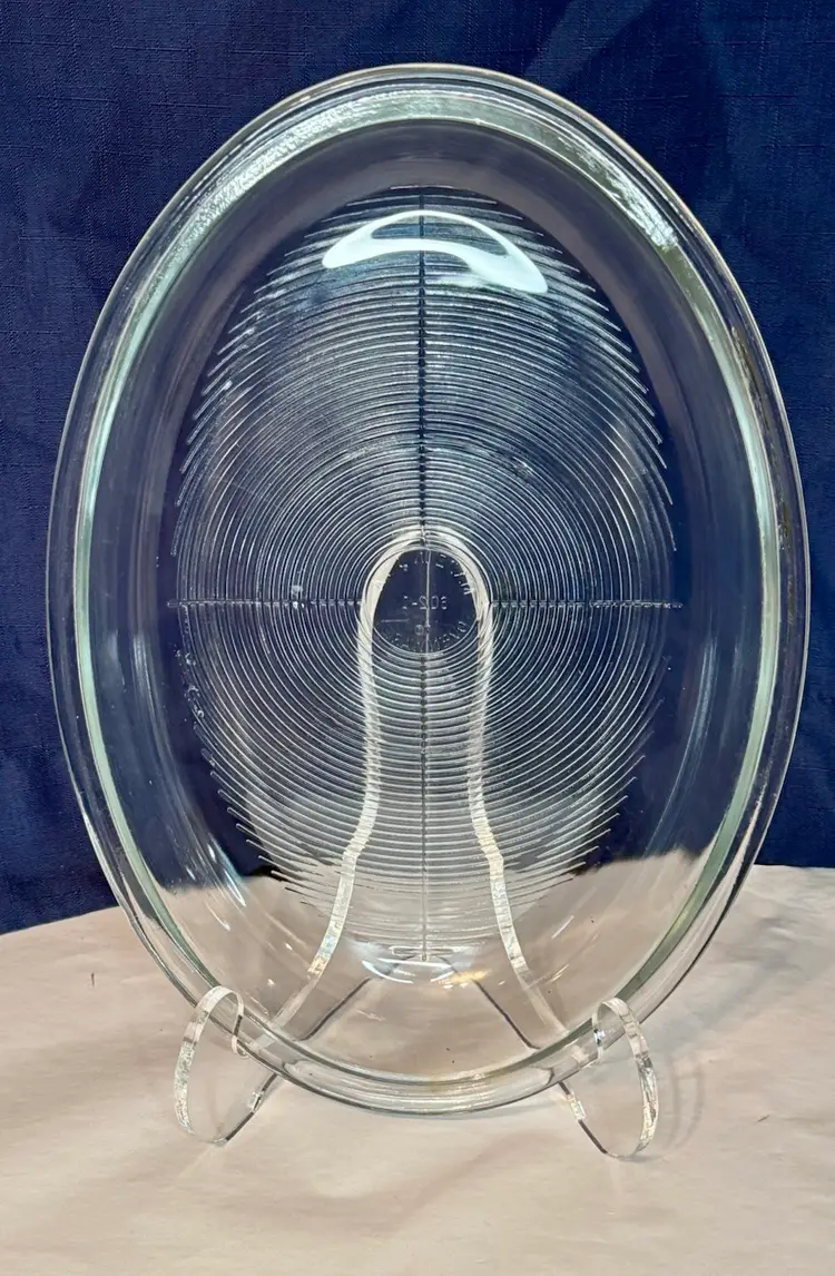 Vintage Pyrex Glass USA Baking DISH Ovenware #602-0 Ribbed Bottom