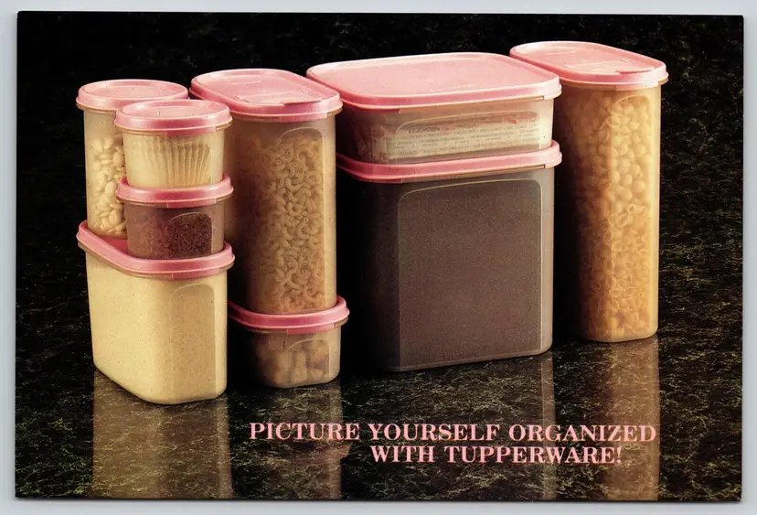 Postcard Tupperware's Modular Mates Picture Yourself Organized Food Storage Advertisement