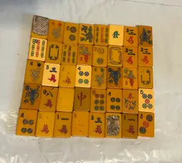 40 Vintage Bakelite Mah Jong Tiles Random Replacements