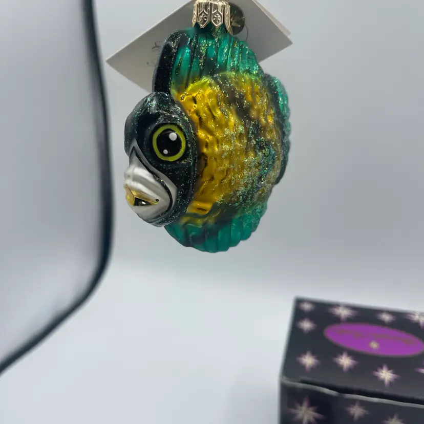 Christopher Radko Deep Sea Delight Fish Ornament 00-543-0 Blown Glass

This is about 3.5 inches comes with the tag still attached