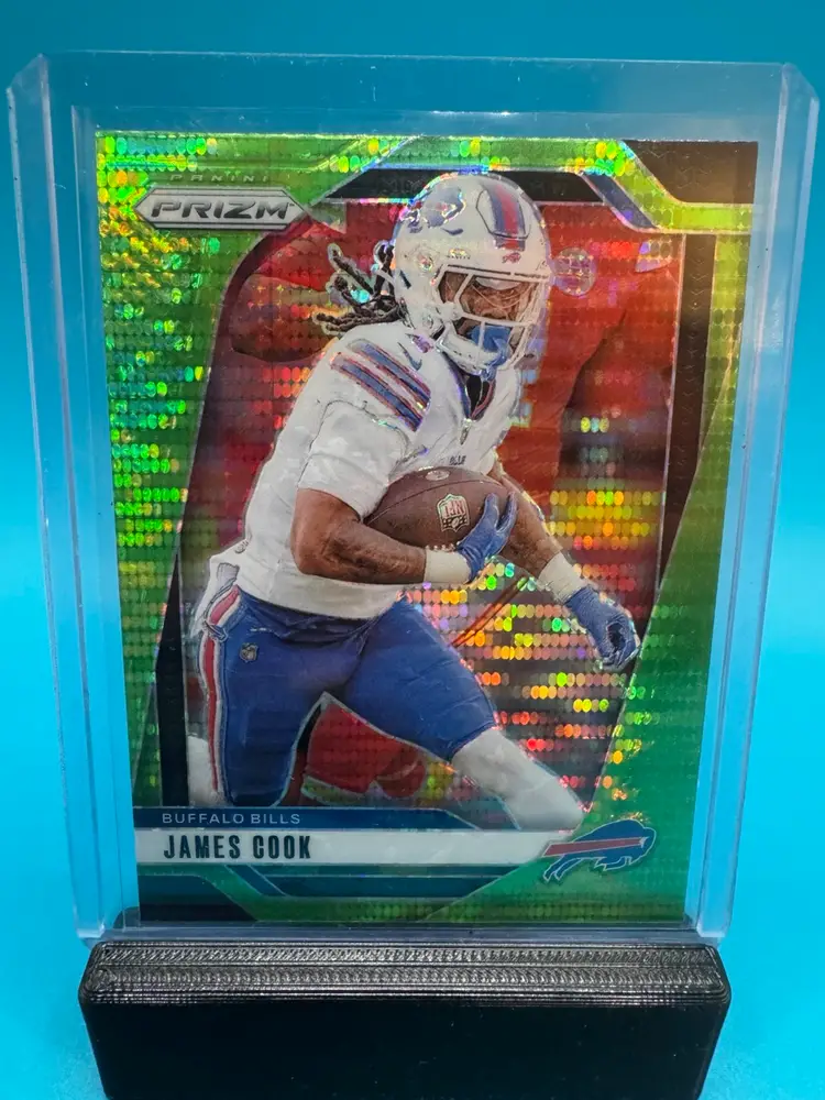 James Cook Prizm Neon Green Pulsar Buffalo Bills