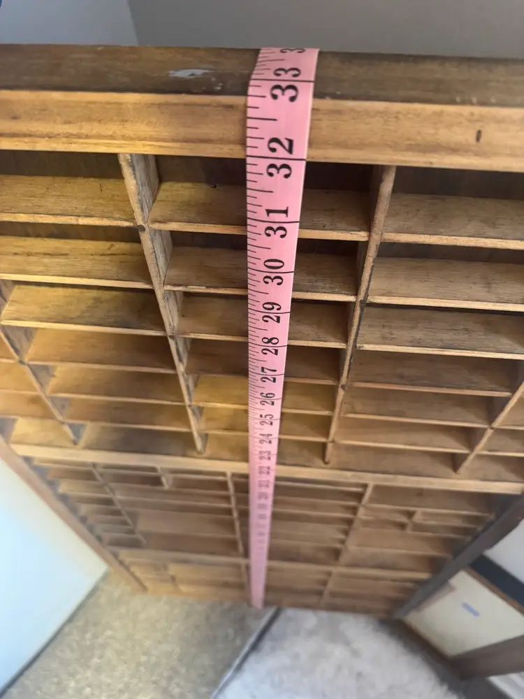 Vintage Large Hamilton Press Drawer, Printers Shadow Box Wall Hanging Trinket Shelf