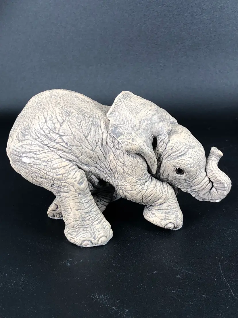 The Herd by Martha Carey "Scratch" Baby Elephant Figurine Sculpture