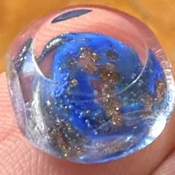 1/2” Blue And Copper Aventurine Faceted Paperweight