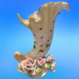 Vintage Cornucopia Rose Vase