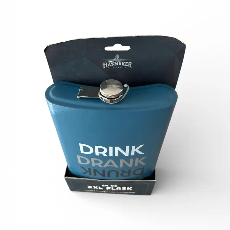 Sealed Blue XXL Flask - 64 oz. - Stainless Steel - Novelty Gift