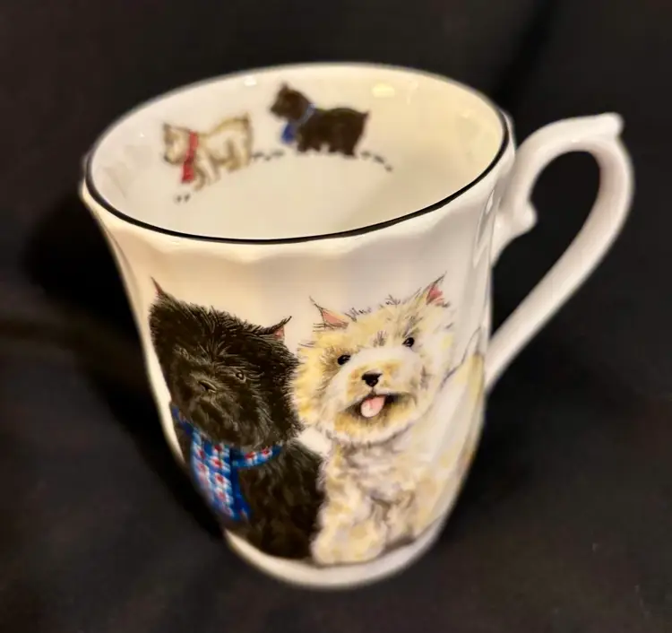 Vintage Hudson And Middleton Westie And Yorkie Terrier Dogs Cup/Mug