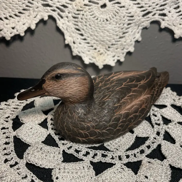SECOND NATURE DESIGN DUCK DECOY FIGURINE WILDLIFE COLLECTIBLES RESIN MALLARD 6.5”