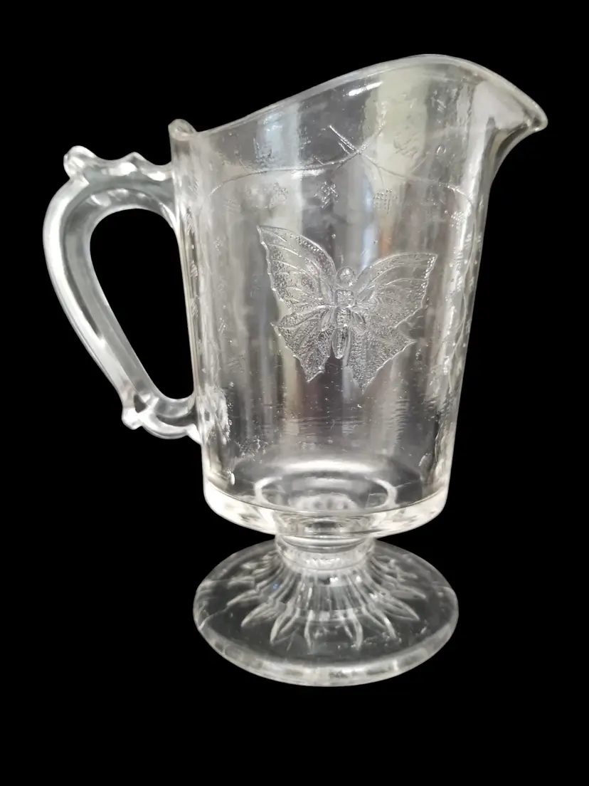 EAPG Bryce, Higbee & Co. Acme Butterfly and Spray Creamer Pitcher