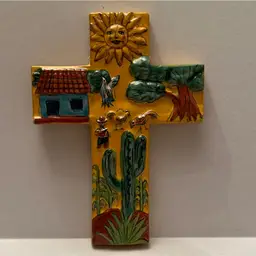 Mexican Bright Colored Cross.