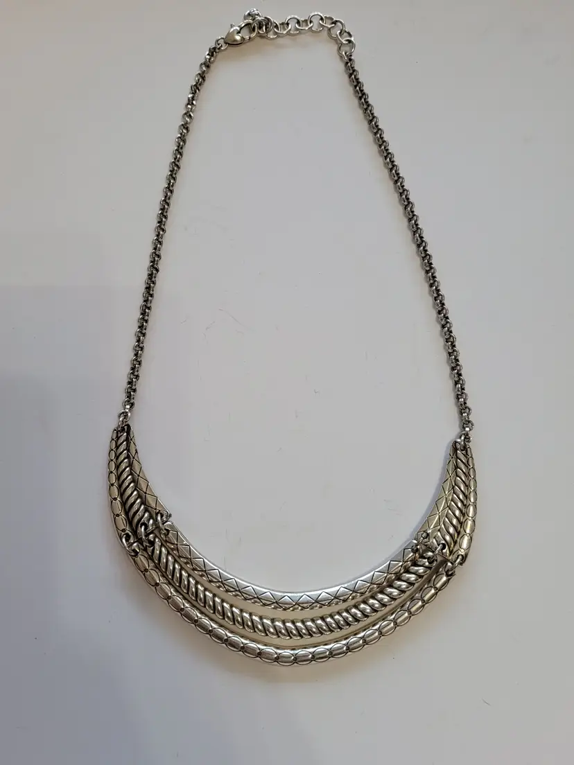 Brighton Tropic Heart Triple Strand Reversible Collar Bib Statement Necklace