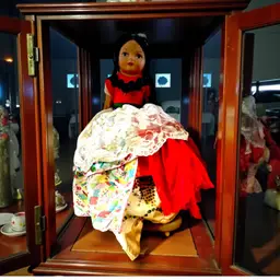 Vintage Composition Festive Gypsy Doll