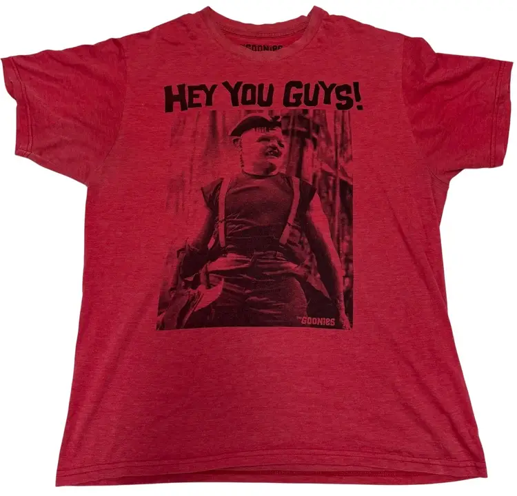 The Goonies Sloth “Hey You Guys” Vintage Red T-Shirt by Ripple Junction - Large