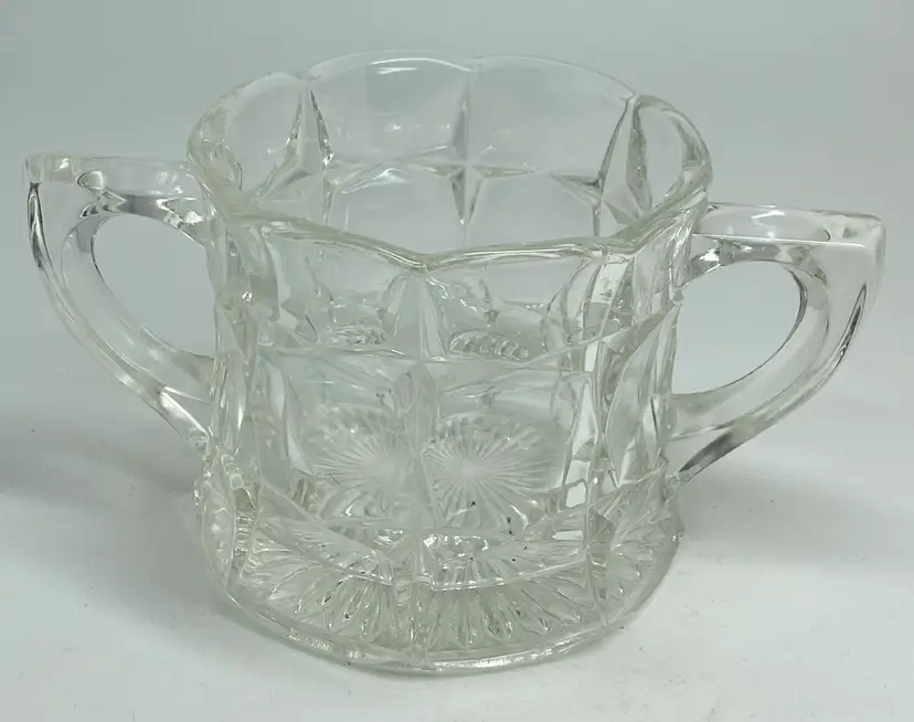 Vintage Glass Sugar Bowl