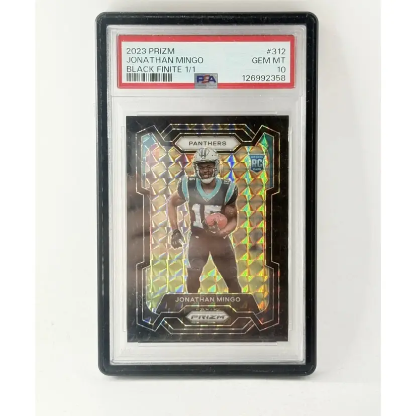 2023 Panini Prizm Rookies Jonathan Mingo #312 Black Finite Prizm 1/1 PSA 10 💎📈