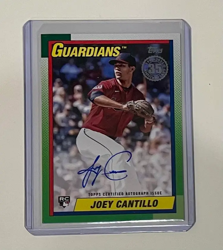 Joey Cantillo RC 1990 Topps Auto Cleveland Guardians