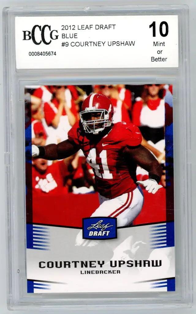 2012 Leaf Draft COURTNEY UPSHAW Blue #9 ALABAMA BCCG 10