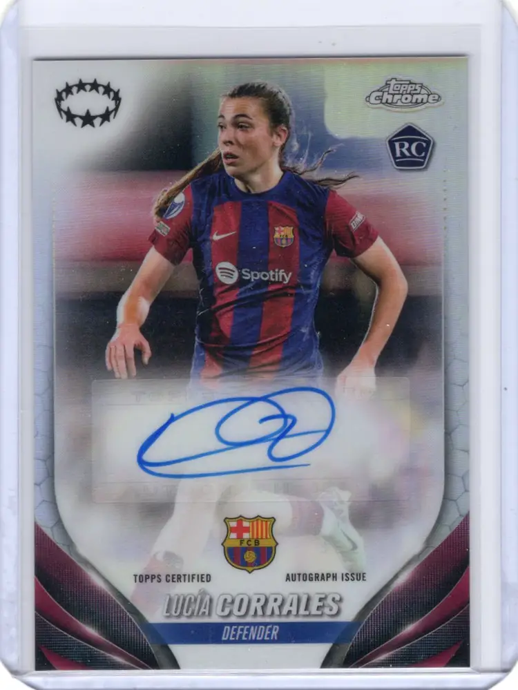 2023-24 Topps Chrome UEFA Women's Champions League Lucia Corrales Auto RC