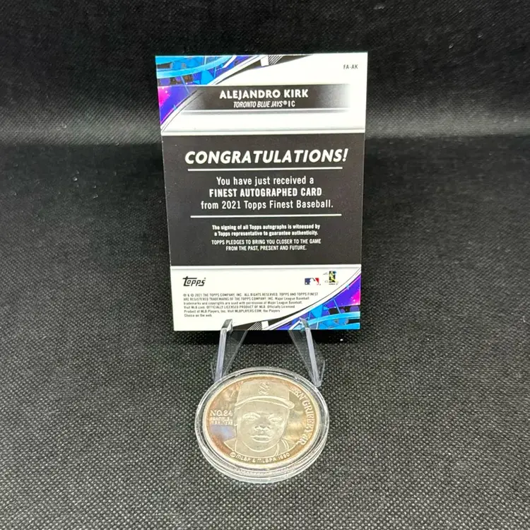 2021 Topps Finest Alejandro Kirk Green Refractor Auto /99 Toronto Blue Jays
