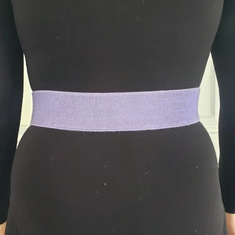 80s Purple Stretchy Belt with Shell Clasp