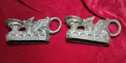 Vintage USSR Gothic Cast Iron Candle Holders/ Bookends